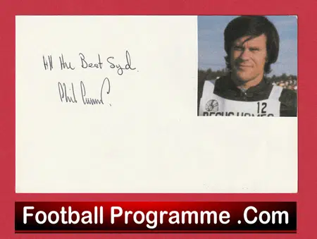 Swindon Robins Speedway Phil Crump Signed Card 1970s - Image 2