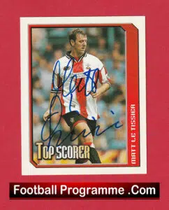 Southampton Matt Le Tissier Signed Autographed Merlin Football Card