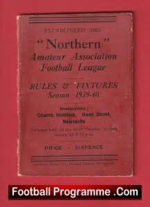 Northern Amateur Association Football League Book 1939 – 1940