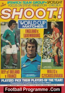 Frank Stapleton + Terry Yorath Autographed Signed Shoot Magazine Picture 1977