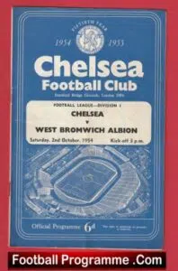Chelsea v WBA 1954 – Chelsea League Champions 1954/55