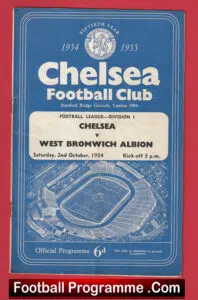 Chelsea v WBA 1954 – Chelsea League Champions 1954/55