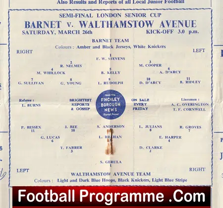 Finchley v Walthamstow Avenue 1955 - London Senior Cup Semi Final - Image 3