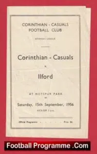 Ilford v Corinthian Casuals 1956 – Motspur Park 1950s