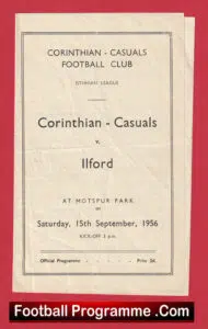 Ilford v Corinthian Casuals 1956 – Motspur Park 1950s