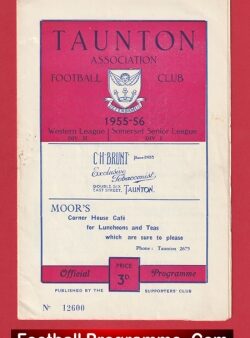 Taunton v Frome Town 1956 – Reserves Match