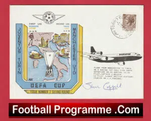 Juventus Manchester United Steve Coppell Royal Mail Signed First Day Cover FDC