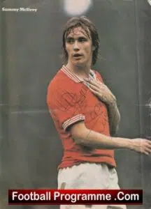 Manchester United Sammy McIlroy Signed Magazine Picture Man Utd