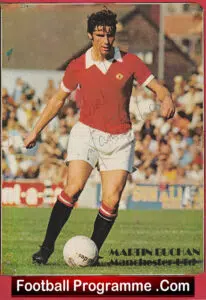 Manchester United Martin Buchan Signed Magazine Picture Man Utd