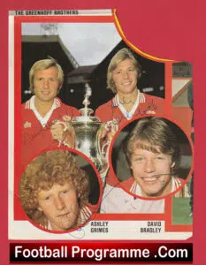 Manchester United Jimmy + Brian Greenhoff Signed Magazine Picture Man Utd