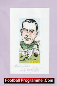 Manchester United Jack Crompton Autograph Signed Man Utd 1940’s