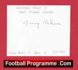 Manchester United Harry McShane Autograph Signed Man Utd 1950 – 1954
