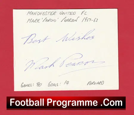 Manchester United Mark Pearson Autograph Signed Man Utd 1957 - 1963 - Image 2