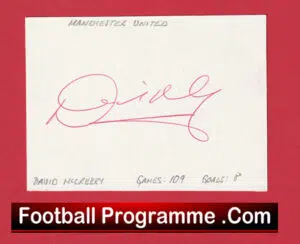 Manchester United David McReery Autograph Man Utd 1974 – 1979