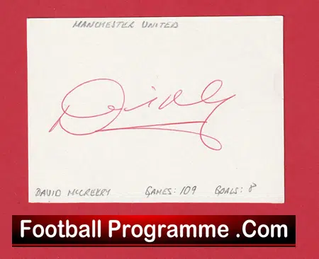 Manchester United David McReery Autograph Man Utd 1974 - 1979 - Image 2
