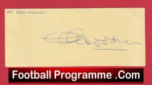 Manchester United Colin Waldron Autograph Man Utd 1976