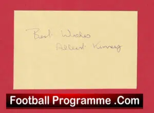 Manchester United Albert Kinsey Autograph Man Utd 1962 – 1965