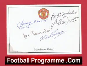 Manchester United Multi Signed Autographed Man Utd Morris + Lancaster Plus