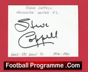 Manchester United Steve Coppell Autograph Man Utd 1975 – 1983