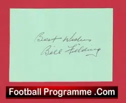 Manchester United Bill Fielding Autograph Man Utd 1947 – 1948
