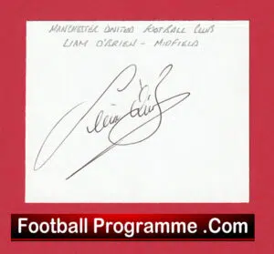 Manchester United Liam O’Brien Autograph Man Utd 1986 – 1988