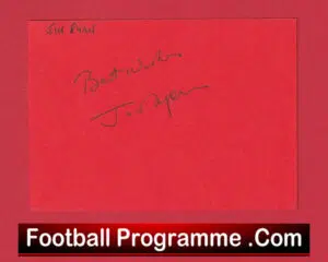 Manchester United Jim Ryan Autograph Man Utd 1963 – 1970