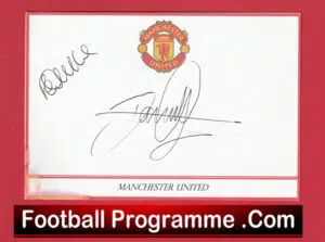 Manchester United Peter Coyne + David Gray Autograph Man Utd