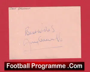 Manchester United Jimmy Greenhoff Autograph Man Utd 1976 – 1980