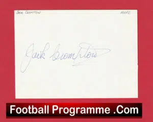 Manchester United Jack Crompton Autograph Signed Man Utd 1940s