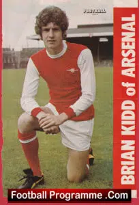 Man Utd + Arsenal Brian Kidd Signed Magazine Picture
