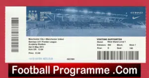 Manchester City v Manchester United 2015 – Ticket Under 21’s