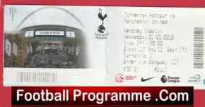 Tottenham Hotspur v Manchester United 2018 – Match Day Ticket