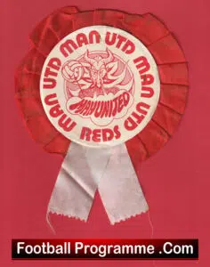 Manchester United Man Utd Football Club Football Rosette 1960s