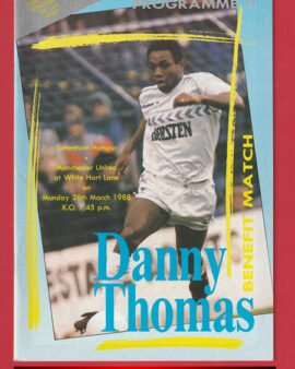 Danny Thomas Testimonial Benefit Game Tottenham Hotspur 1988