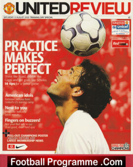1 Manchester United Training Day Special Football Programme 2003