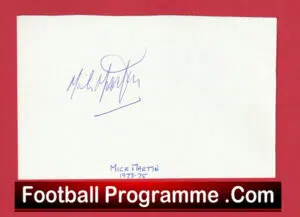 Manchester United Mick Martin Autograph Signed Man Utd 1973 – 1975
