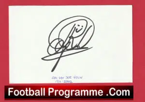 Manchester United Raimond van der Gouw Autograph Signed Man Utd 1996 – 2002