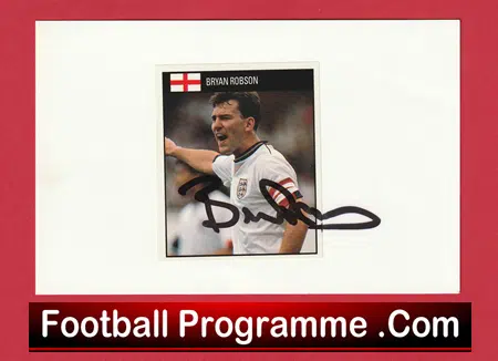 Manchester United Bryan Robson Autograph Signed Man Utd 1981 - 1994 - Image 2
