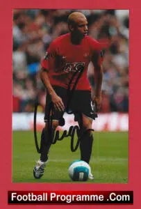 Manchester United Wes Brown Autograph Signed Picture Man Utd 1996 – 2011