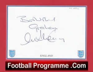 Manchester United Alex Stepney Autograph Signed Man Utd 1966 – 1978