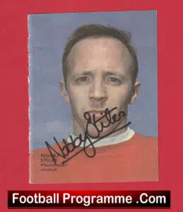 Manchester United Nobby Stiles Autograph Signed Picture Man Utd 1960 – 1971