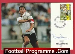Manchester United Bryan Robson Autograph Signed FDC Card Man Utd