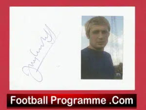Manchester United Jimmy Greenhoff Autograph Signed Card Man Utd 1976 – 1980