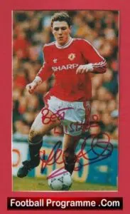 Manchester United Lee Sharpe Autograph Signed Picture Man Utd 1988 – 1996