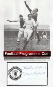 Manchester United David Gaskel Autograph Signed Picture Man Utd 1955 – 1969