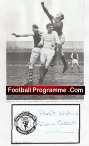 Manchester United David Gaskel Autograph Signed Picture Man Utd 1955 – 1969
