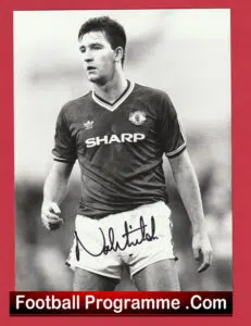 Manchester United Norman Whiteside Signed Picture Man Utd 1982 – 1989