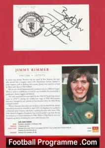 Manchester United Jimmy Rimmer Signed Picture Man Utd 1965 – 1974
