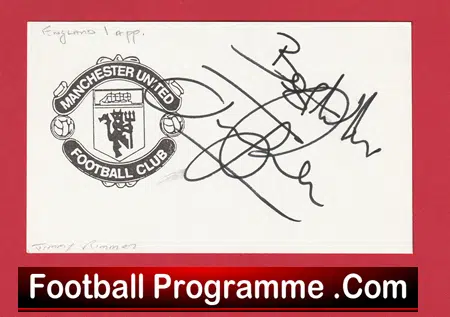 Manchester United Jimmy Rimmer Signed Picture Man Utd 1965 - 1974 - Image 3