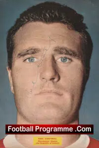 Manchester United Noel Cantwell Signed Picture Man Utd 1960 – 1967